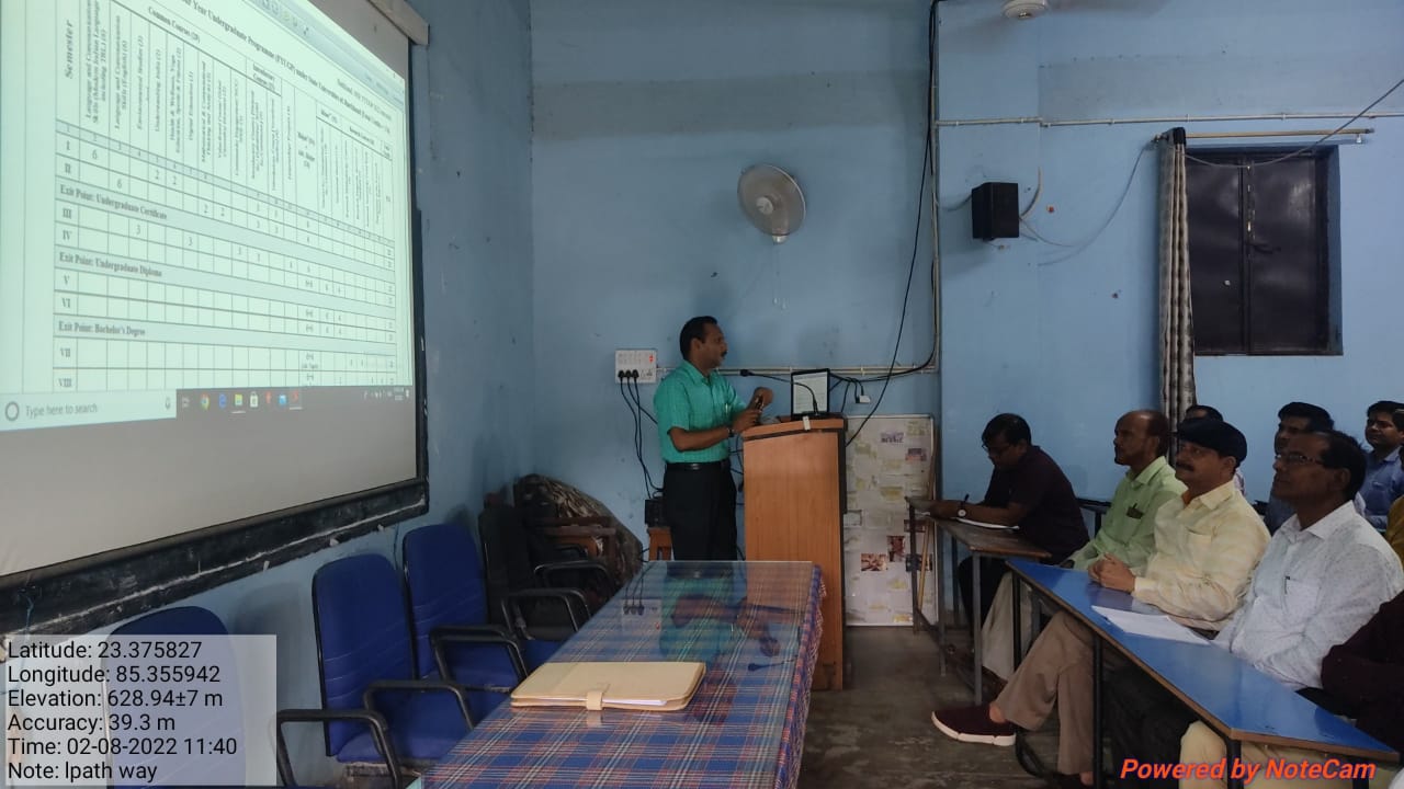 Seminar on NEP conducted by IQAC on 2 August 2022